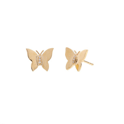 14K Yellow Gold Diamond Earrings - Tapper's Jewelry 