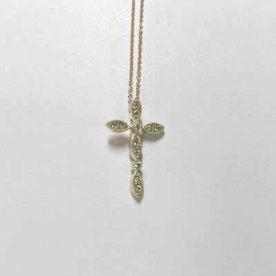 14K Yellow Gold Diamond Necklace - Tapper's Jewelry 