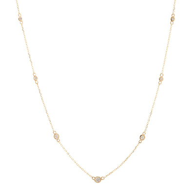 14K Yellow Gold Diamond Necklace - Tapper's Jewelry 