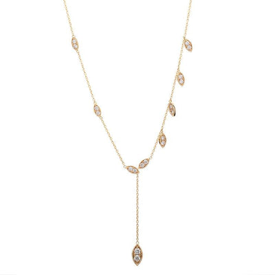 14K Yellow Gold Diamond Necklace - Tapper's Jewelry 