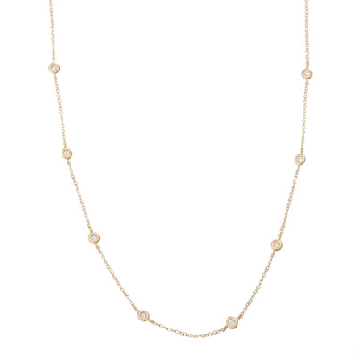 14K YELLOW GOLD DIAMOND NECKLACE - Tapper's Jewelry 