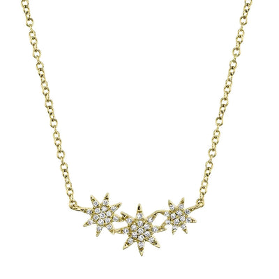 14K Yellow Gold Diamond Necklace - Tapper's Jewelry 