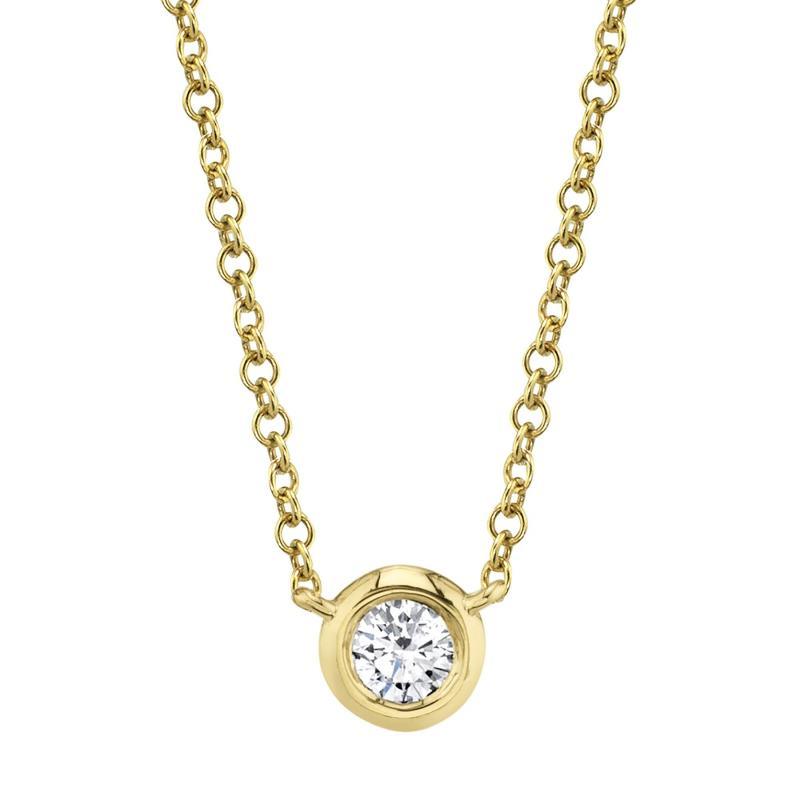 14K Yellow Gold Diamond Necklace