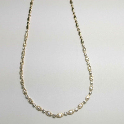 14K Yellow Gold Diamond Necklace - Tapper's Jewelry 