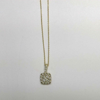 14K Yellow Gold Diamond Necklace