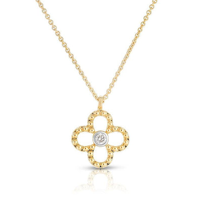 14K Yellow Gold Diamond Necklace - Tapper's Jewelry 