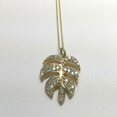 14K Yellow Gold Diamond Necklace - Tapper's Jewelry 