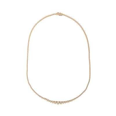 14K Yellow Gold Diamond Necklace - Tapper's Jewelry 