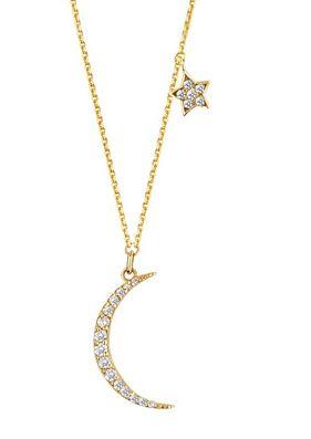14K Yellow Gold Diamond Necklace