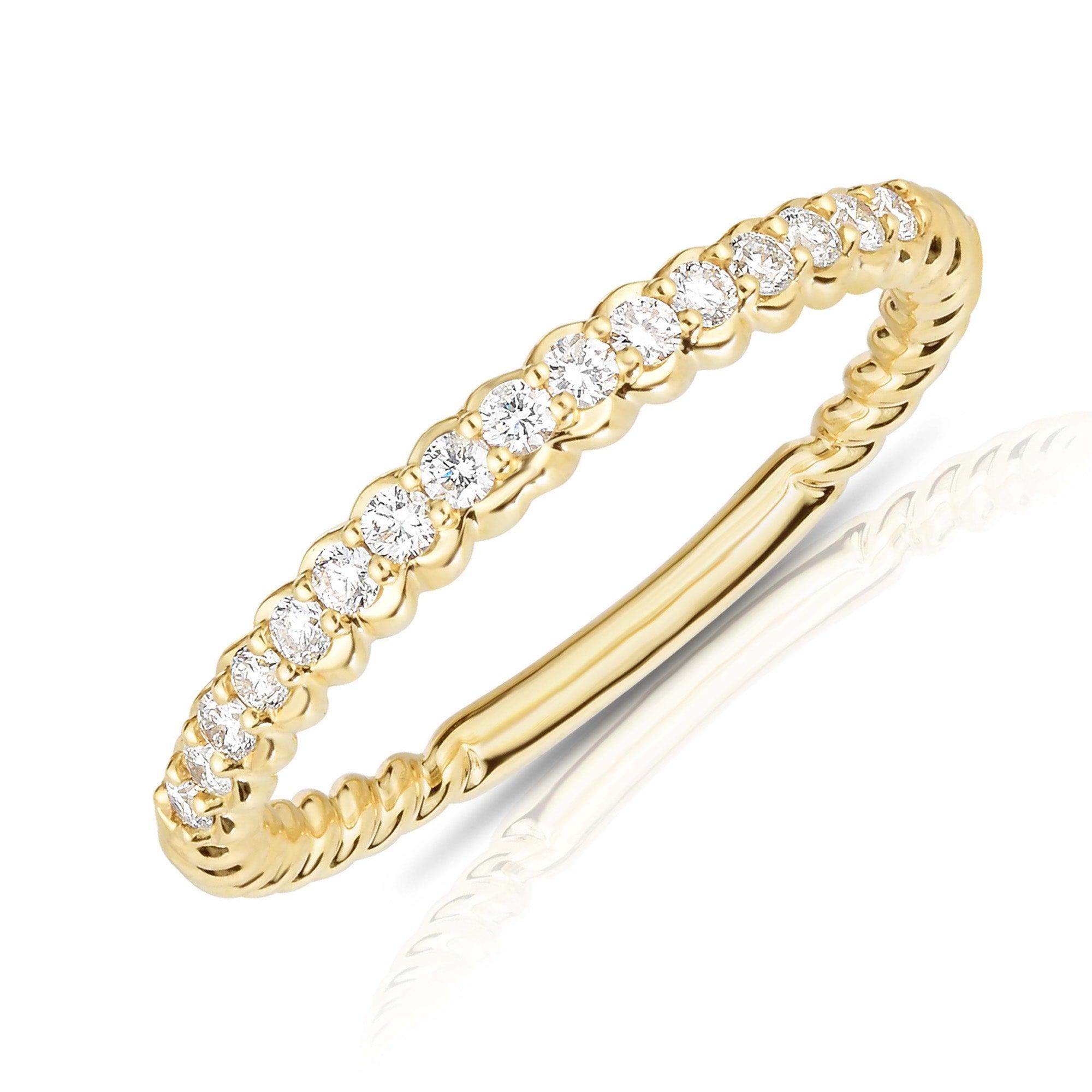 14k Yellow Gold outlet diamond ring