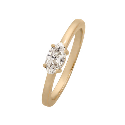 14K YELLOW GOLD EAST-WEST MARQUISE DIAMOND RING - Tapper's Jewelry 