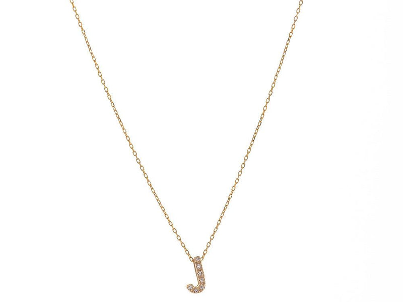 Diamond Initial Necklace [14 Karat Gold]