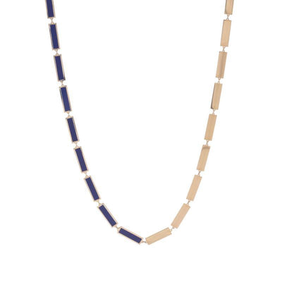 14K Yellow Gold Lapis Necklace - Tapper's Jewelry 