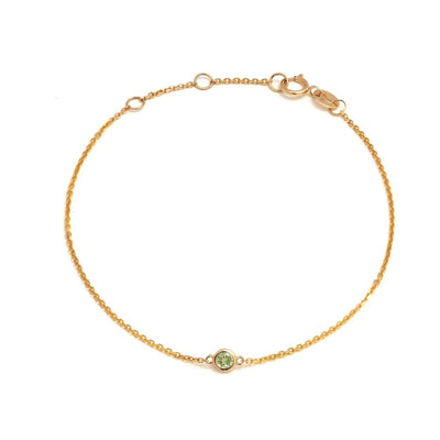 14K Yellow Gold Peridot Bracelet - Tapper's Jewelry 