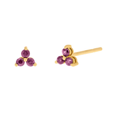 14K Yellow Gold Ruby Earrings - Tapper's Jewelry 