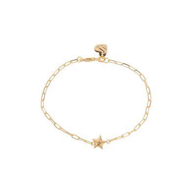14K Yellow Puff Star Gold Bracelet - Tapper's Jewelry 
