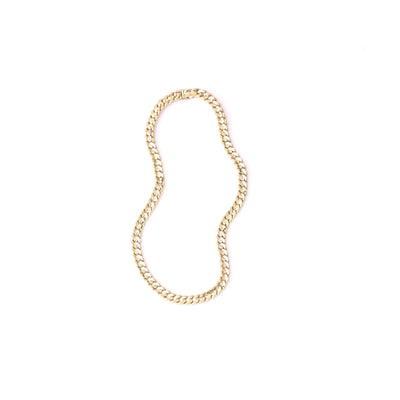 14KY 16IN 7.5MM CONCAVE CURB CHAIN - Tapper's Jewelry 