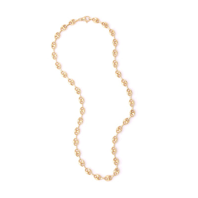 14KY 24IN 9.5MM HOLLOW PUFF MARINER LINK CHAIN - Tapper's Jewelry 