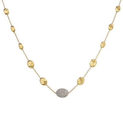 18 KARAT AND CENTER DIAMOND PAVE NECKLACE - Tapper's Jewelry 