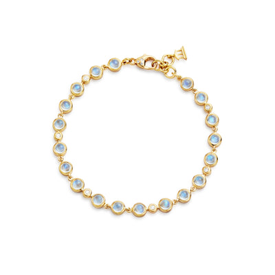 18 KARAT BLUE MOONSTONE LINK BRACELET - Tapper's Jewelry 