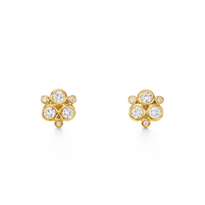 18 KARAT CLASSIC DIAMOND TRIO EARRINGS - Tapper's Jewelry 