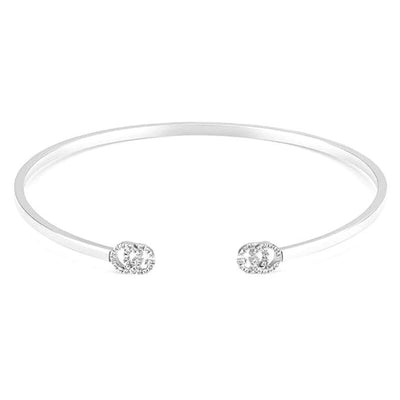 18 KARAT DIAMOND DOUBLE G CUFF - Tapper's Jewelry 