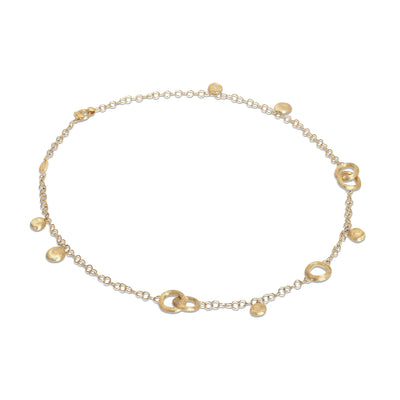 18 KARAT FLAT DISC AND LINK NECKLACE - Tapper's Jewelry 