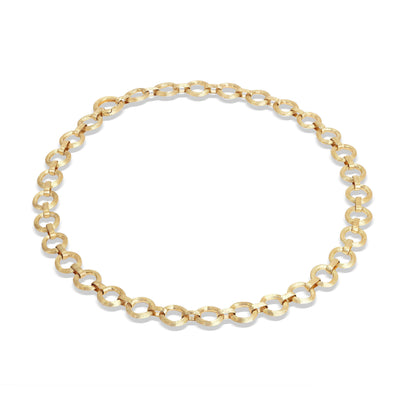 18 KARAT FLAT LINK COLLAR NECKLACE - Tapper's Jewelry 