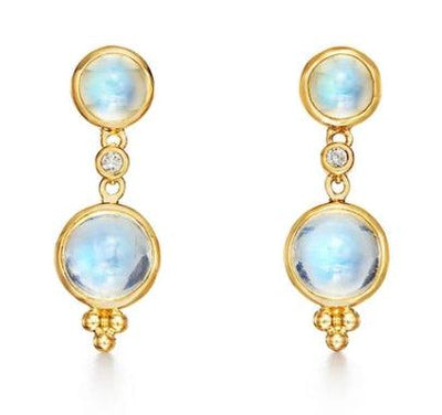 18 KARAT MOON DROP EARRINGS - Tapper's Jewelry 