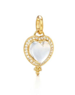 18 KARAT PAVE HEART PENDANT