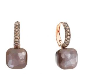18 KARAT ROSE GOLD CHOCOLATE MOONSTONE EARRINGS - Tapper's Jewelry 
