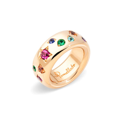 Iconica Color Stone Large Statement Ring in 18K Rose Gold