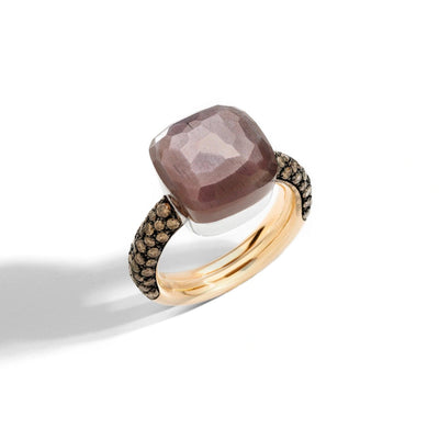 18 KARAT ROSE GOLD NUDO CHOCOLATE MOONSTONE RING - Tapper's Jewelry 