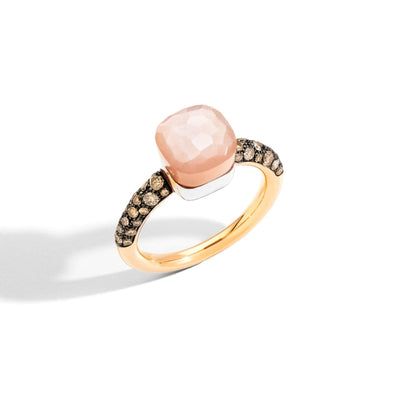 18 KARAT ROSE GOLD NUDO LIGHT BROWN MOONSTONE RING