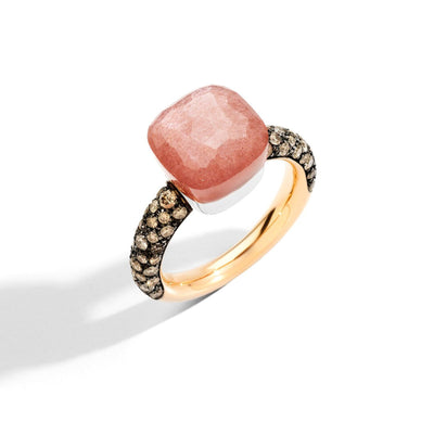 18 KARAT ROSE GOLD NUDO ORANGE MOONSTONE RING - Tapper's Jewelry 