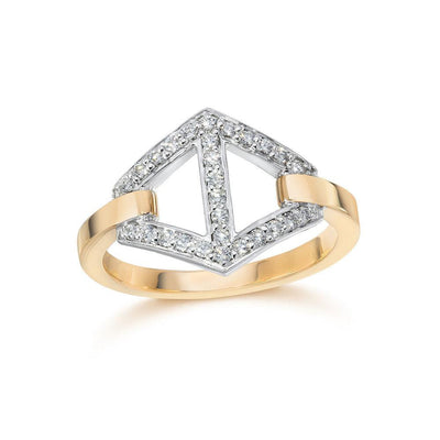18 KARAT SIGNATURE HEXAGON DIAMOND RING - Tapper's Jewelry 