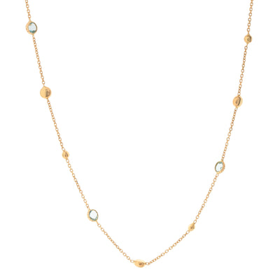 18K GOLD AND BLUE TOPAZ NECKLACE - Tapper's Jewelry 