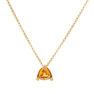 18K GOLD ANTONINI CITRINE AND DIAMOND NECKLACE - Tapper's Jewelry 