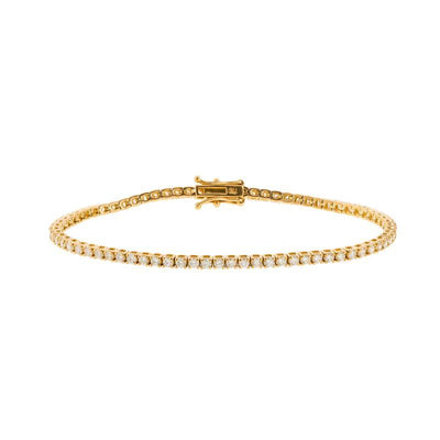 18K GOLD DIAMOND ETERNITY BRACELET - Tapper's Jewelry 