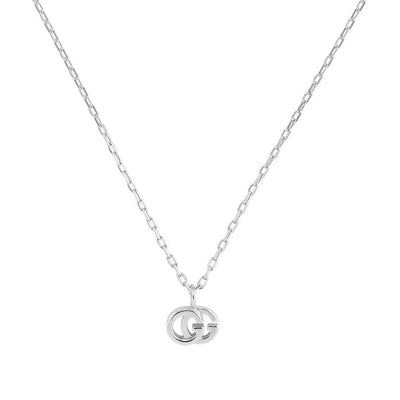 18K GOLD GUCCI GG RUNNING DIAMOND NECKLACE - Tapper's Jewelry 