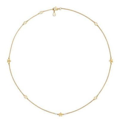 18K GOLD GUCCI INTERLOCKING G DIAMOND NECKLACE - Tapper's Jewelry 
