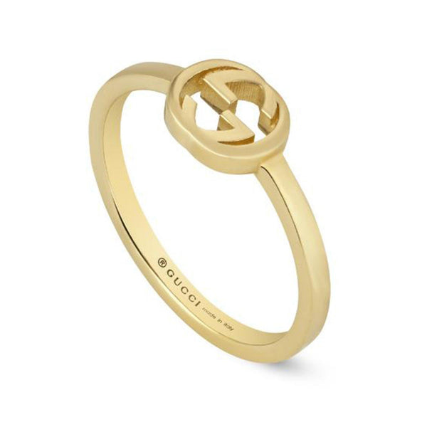 GUCCI 18kゴールドリング Gucci 18K Yellow Gold Interlocking G Ring