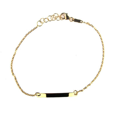 18K GOLD ID BRACELET - Tapper's Jewelry 
