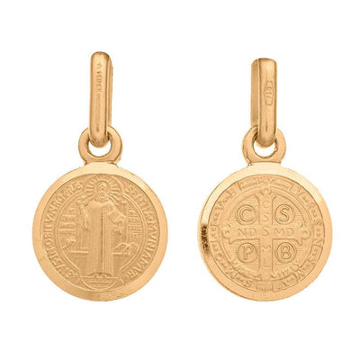 18K GOLD SAN BENITO MEDAL CHARM - Tapper's Jewelry 