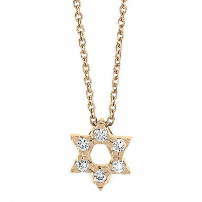 18K GOLD STAR OF DAVID DIAMOND NECKLACE - Tapper's Jewelry 