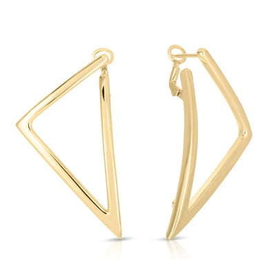 18K GOLD TRIANGLE EARRINGS - Tapper's Jewelry 
