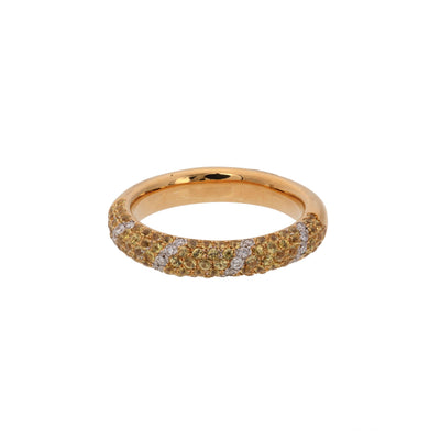 18K GOLD YELLOW SAPPHIRE AND DIAMOND RING