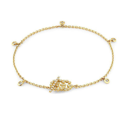 18K GUCCI GG RUNNING DIAMOND BRACELET - Tapper's Jewelry 