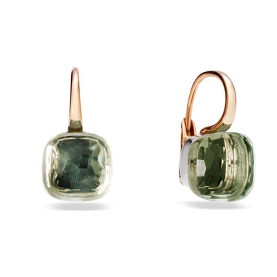 18K ROSE GOLD AND PRASIOLITE NUDO EARRINGS - Tapper's Jewelry 