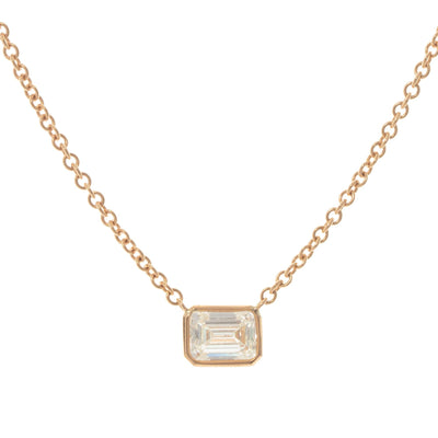 18K Rose Gold Diamond Necklace